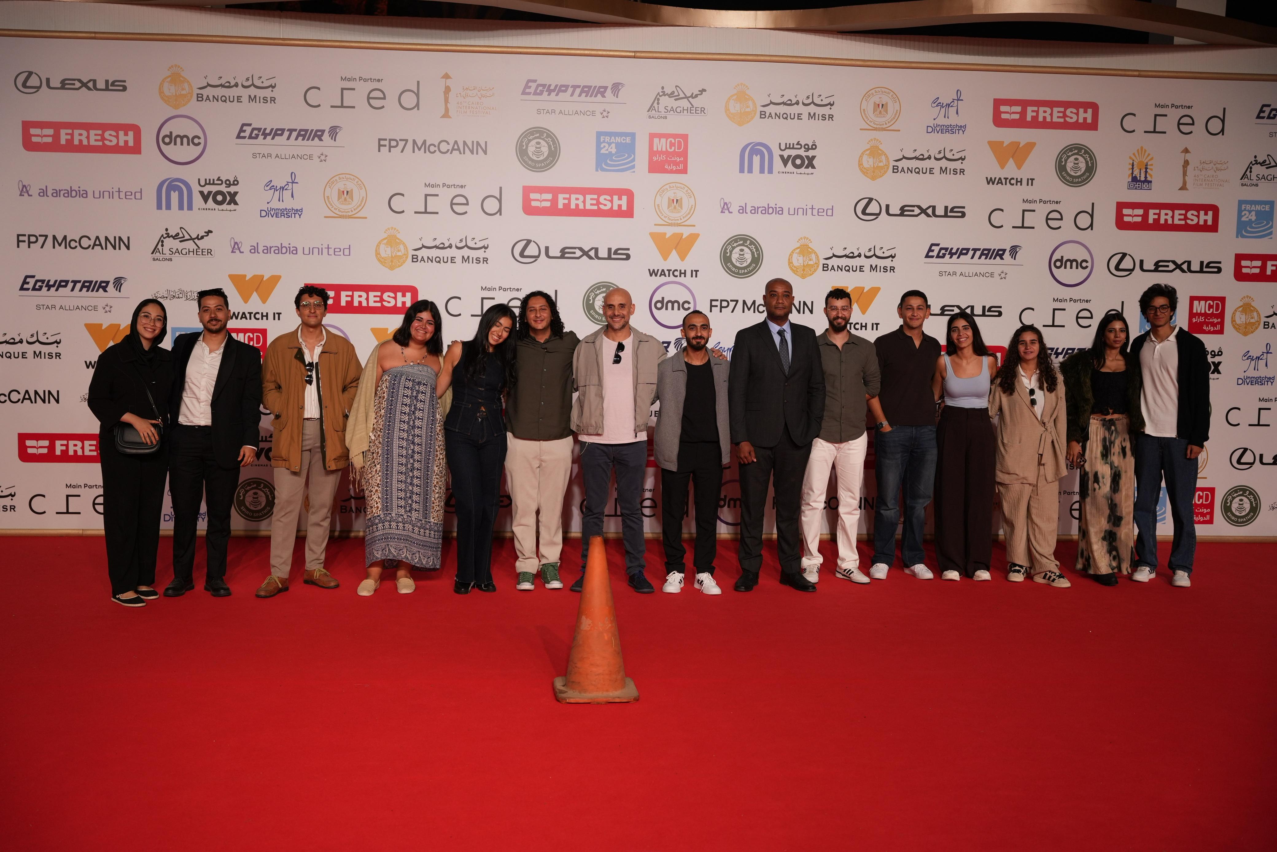 Cone film crew at the movie premiere