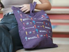 Purple Egypt Tote Bag