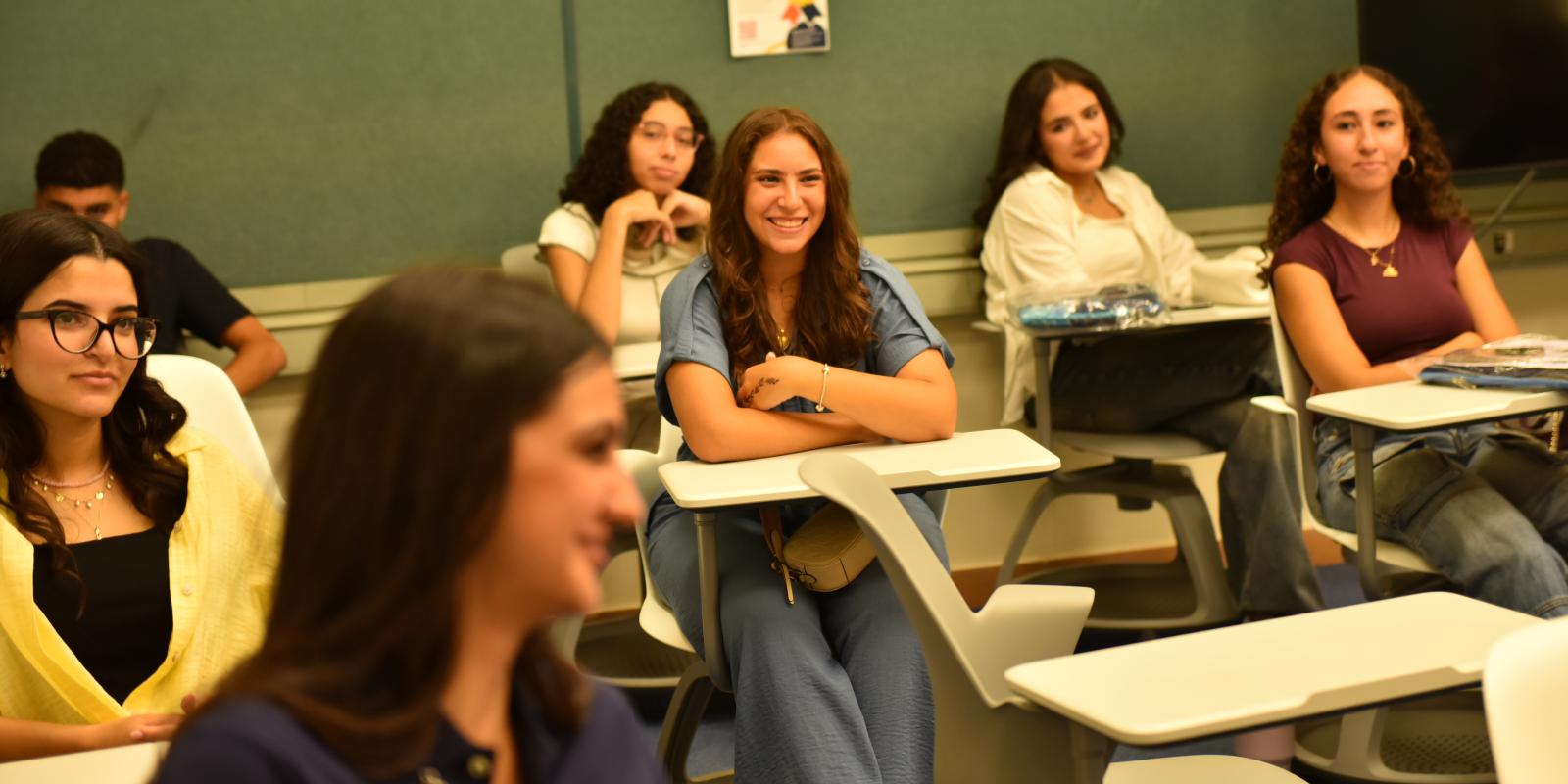 auc students sitting in a classroom