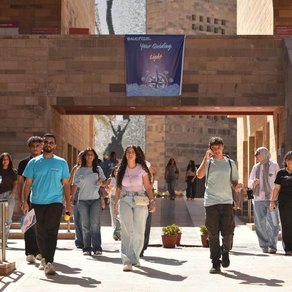 Males and females walking