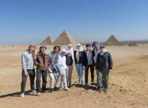 students at Giza plateau